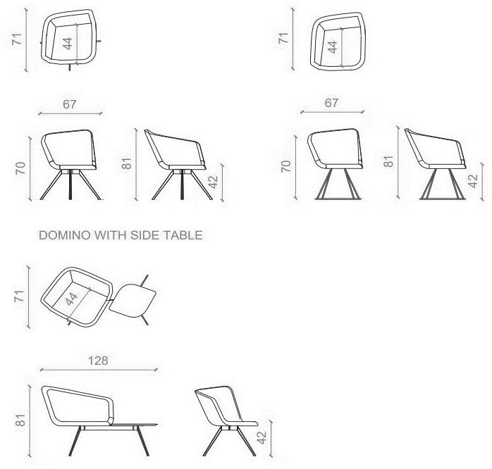 B&T Design Поворотное кожаное кресло Domino sun-id-1400113 - Вид №3