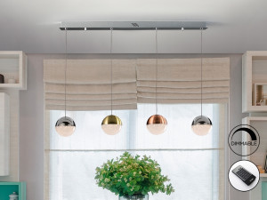 098230 Подвесной светильник 4L LED DIM цветной Schuller Sphere