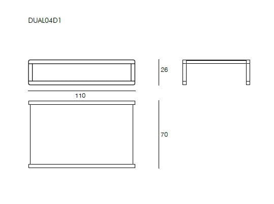 Прямоугольный садовый столик из дерева и стекла Il Giardino di Legno ARCH-00124980