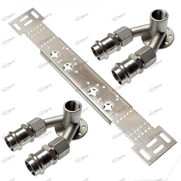 69981G181215 SANHA 9981G монтажный набор, двойная водорозетка ВР 18x1/2x15 мм 