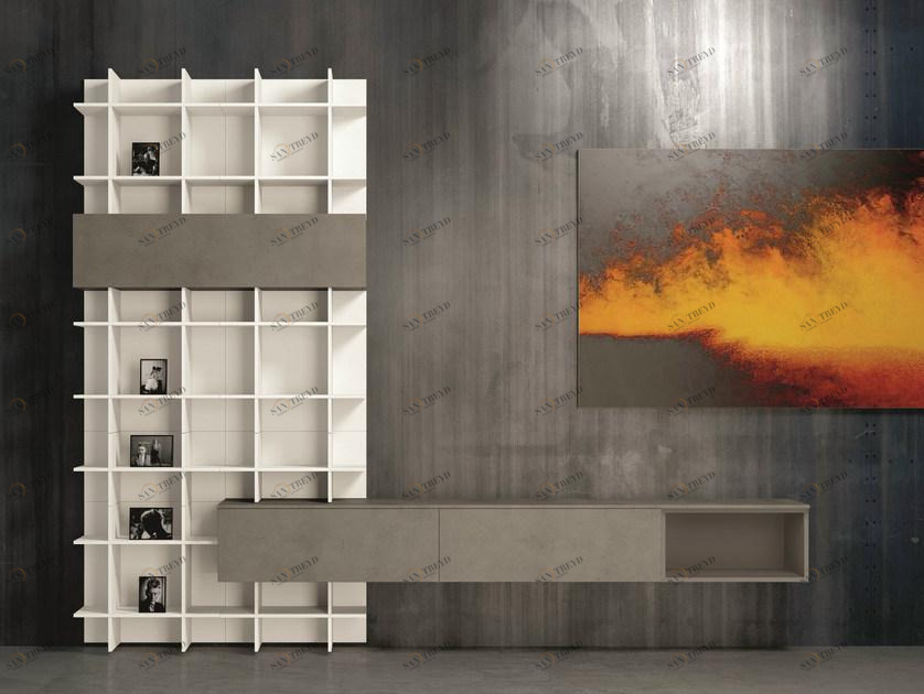 Dall'Agnese Модульный лакированный открытый книжный шкаф Slim sun-id-1490138