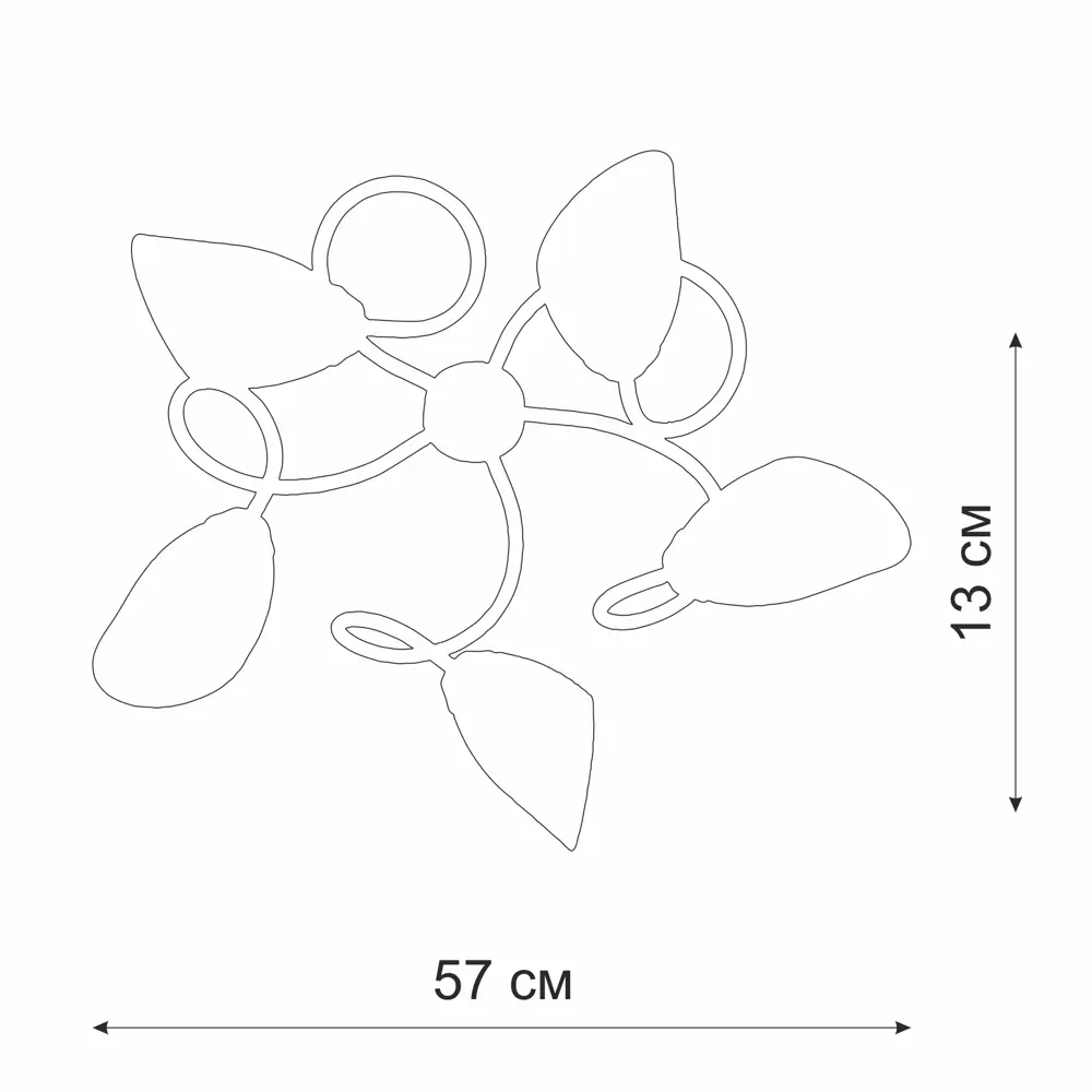 Люстра потолочная Vitaluce Кэтти 5 ламп 15м² Е14 цвет белый глянцевая STLM-2040388 - Вид №5