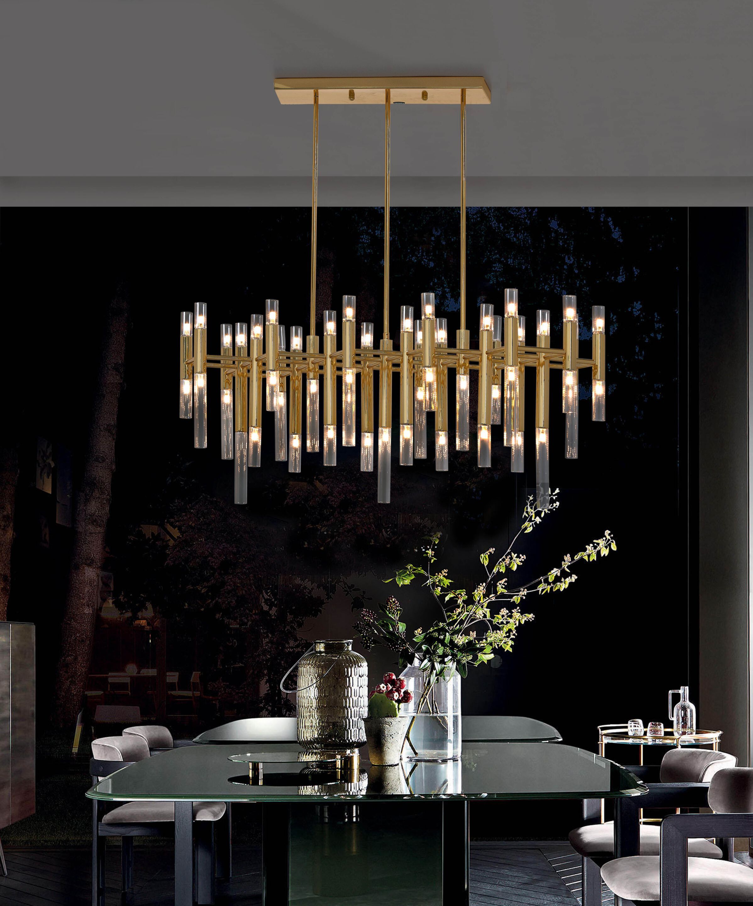 Подвесной светильник из нержавеющей стали и стекла K-Lighting Крокодил ARCH-00072712 - Вид №3