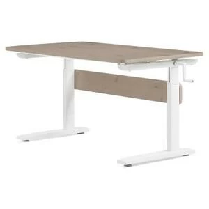 Парта Flexa desks & chairs с наклонной столешницей, коричневая/белая