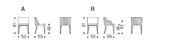 Кожаный мягкий стул с подлокотниками Cattelan italia Magda ARCH-00120551 - Вид №3