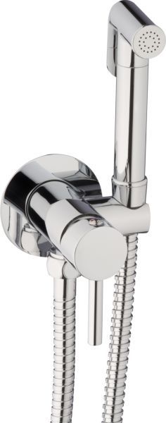 CR175 Emmevi, комплект гиг. душа со смесителем для гор. и хол. воды (ручной душ C02453), цвет хром 