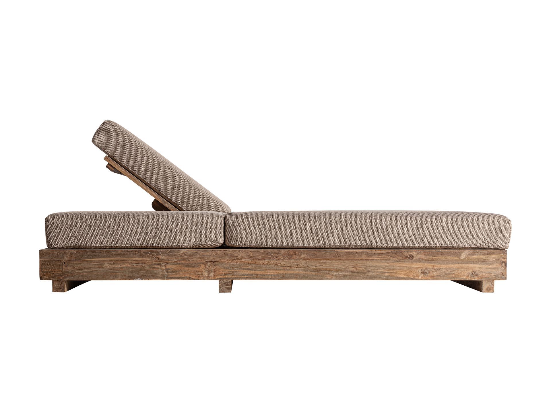 Садовая кровать с откидной спинкой из ткани и дерева Vical Home Pure ARCH-00060793 - Вид №2