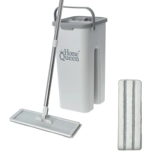 HOMEQUEEN Швабра с ведром для отжима - сухая уборка без контакта с водой 86584158