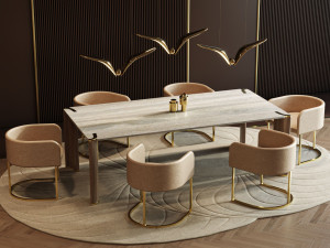 Прямоугольный обеденный стол из керамогранита