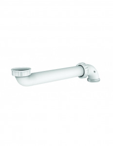 609900 001 00  Трубка для умывальника или умывальника, очень плоская, максимальное межосевое расстояние 260 мм Valentin Белый