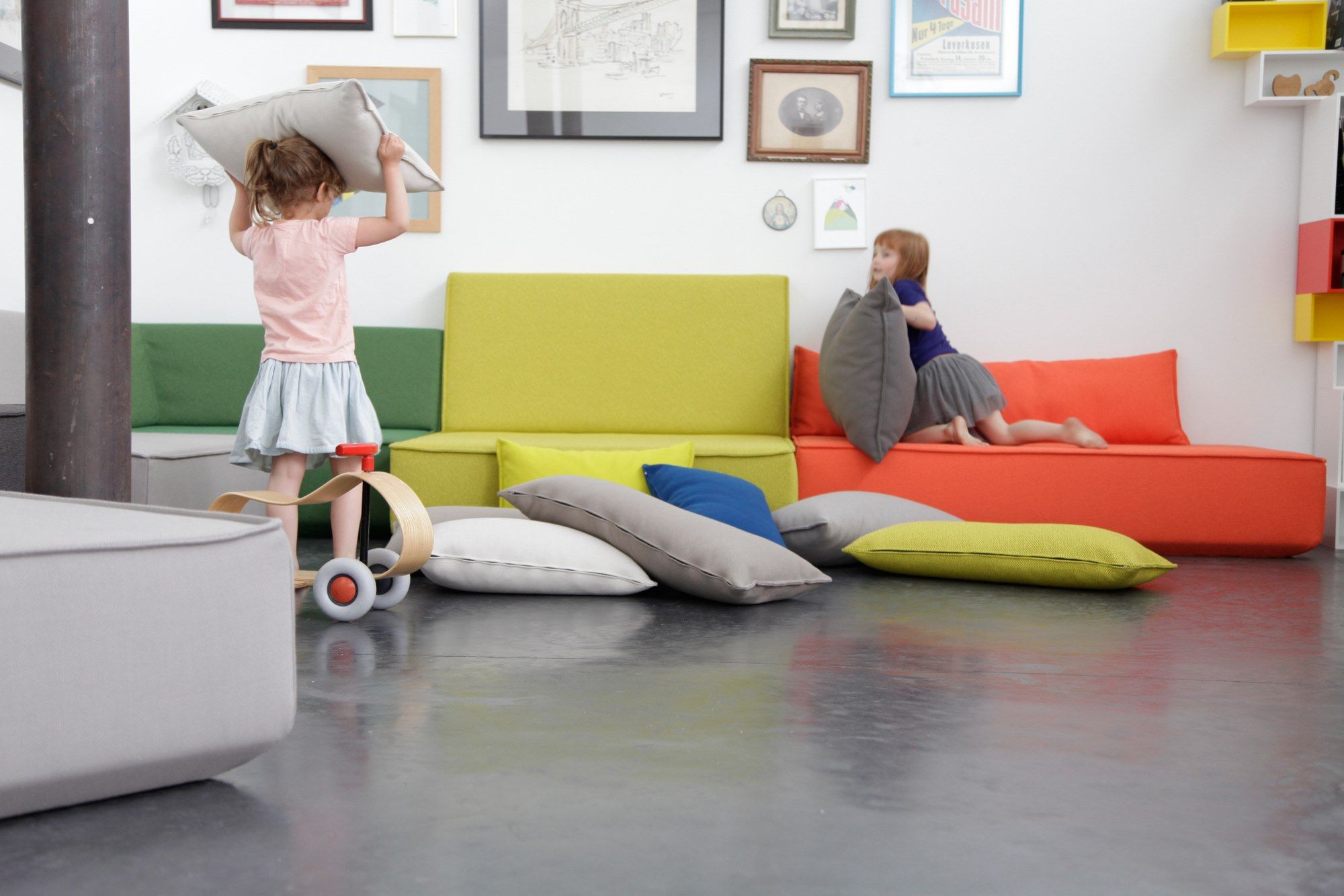 Модульный прямоугольный пуф из ткани Cubit by Mymito ARCH-00027759 - Вид №24