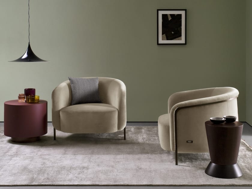 Бархатное кресло с подлокотниками BODEMA кольцо ARCH-00056532