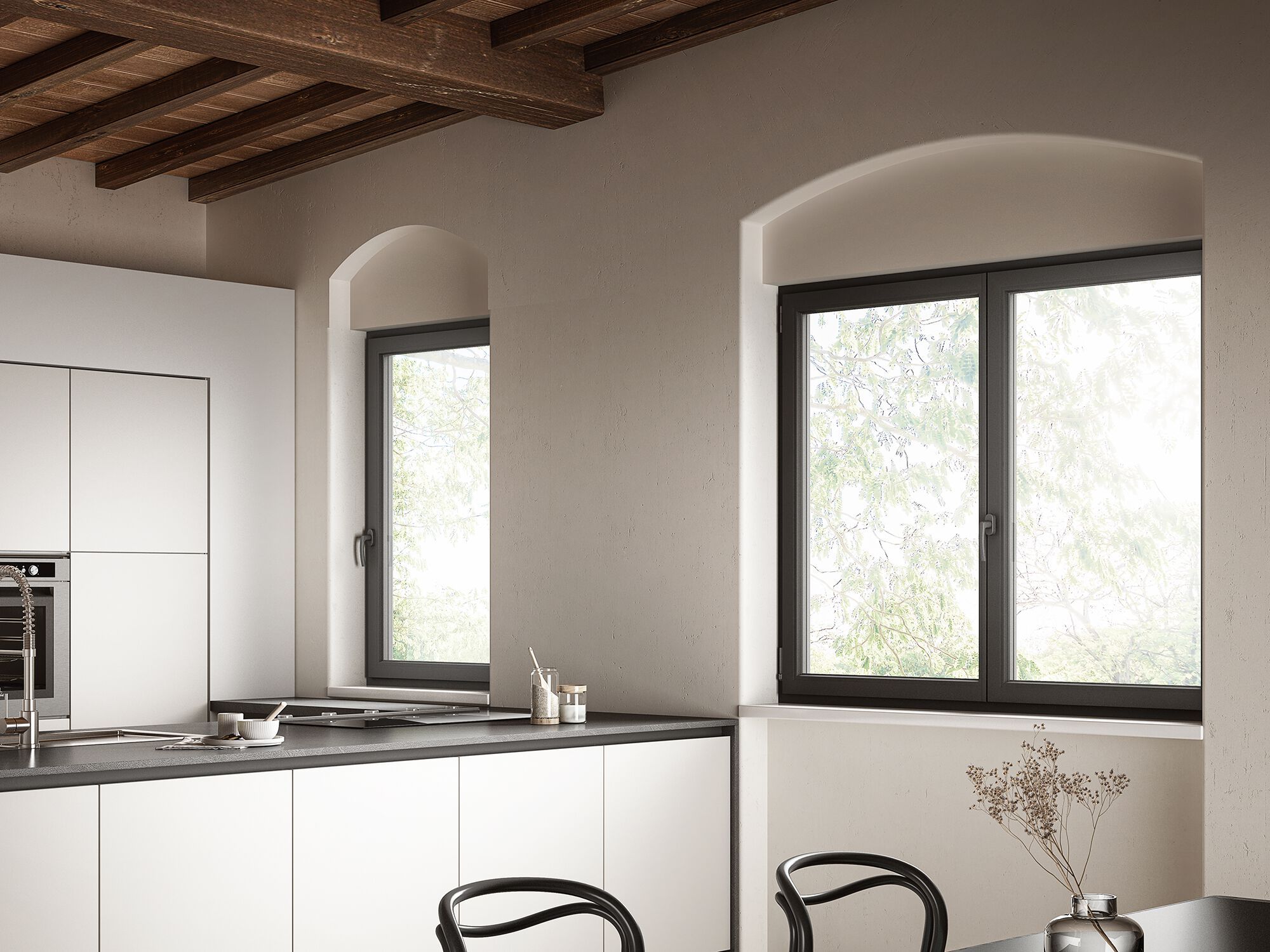 Окно ПВХ Tecnoplast Sistema P70 EVO ARCH-00105404 - Вид №1