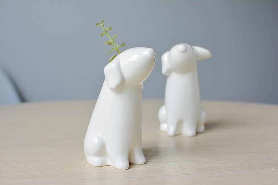 Ваза белая собачка "Бобик" ЭКОЧЕЛОВЕКИ - 00-3871311 Белый  - Вид №3