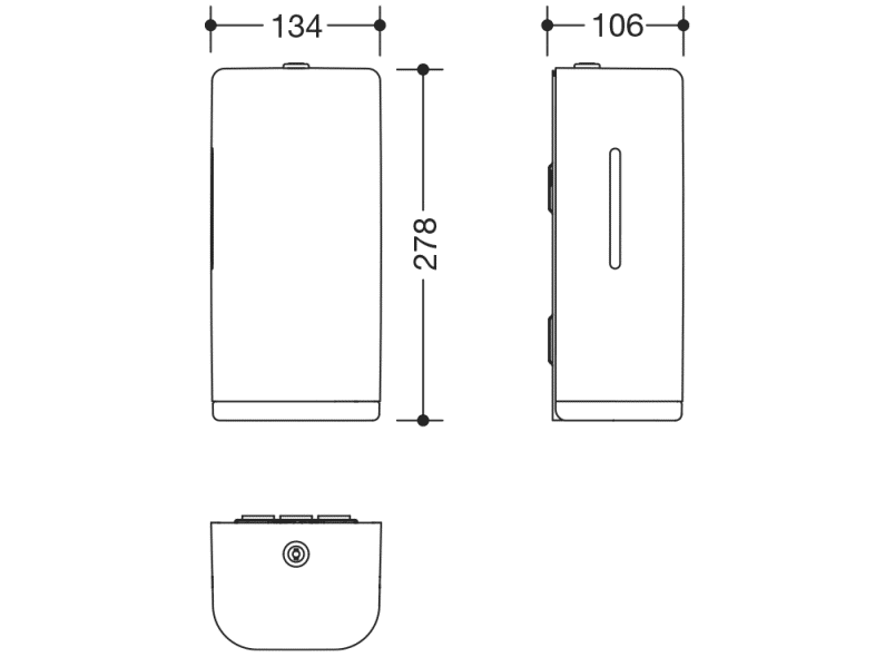477.06B10399 Сенсорный электронный дозатор пенного мыла HEWI Neuheiten SAN  - Вид №5