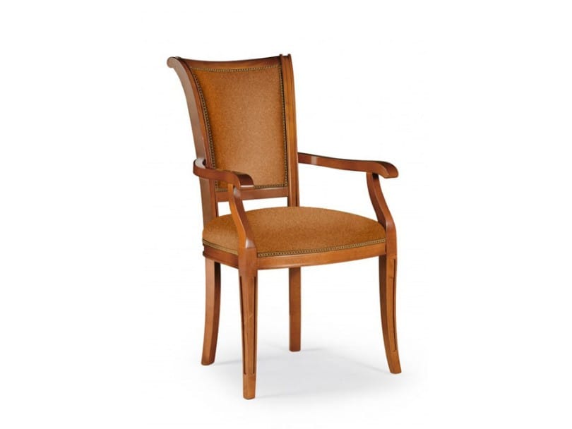 Деревянный стул с подлокотниками с мягким сиденьем XLINE 4215 ARCH-00149092