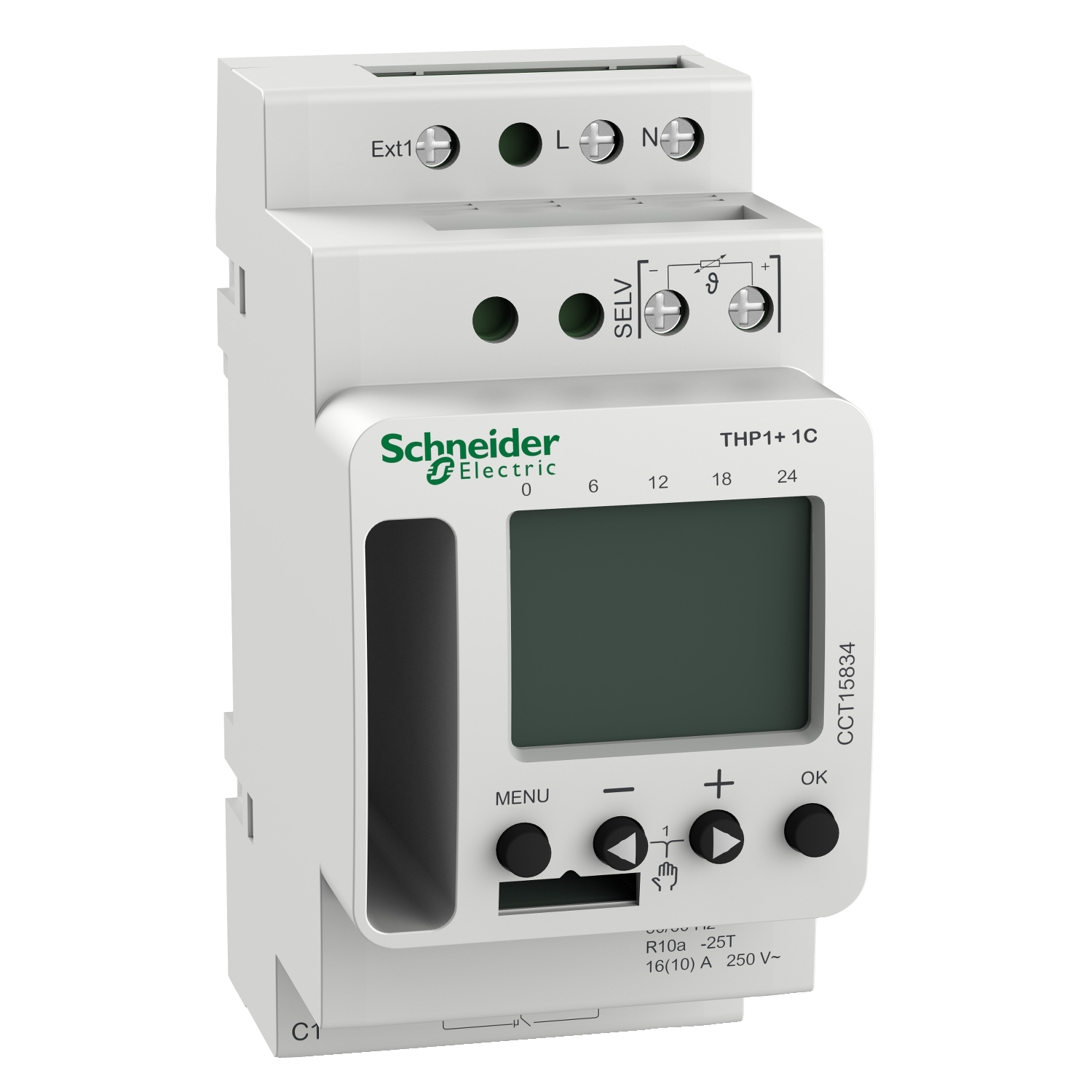 CCT15834 ТЕРМОСТАТ THP1+ 1С электрон. программируемый, 1 выход Schneider Electric 