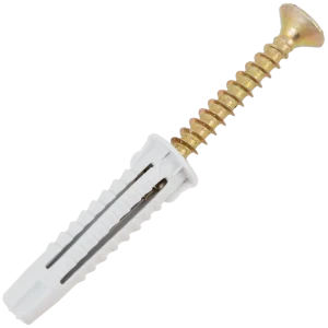 Дюбель-шуруп потайной 6x30 мм нейлон цвет серый
