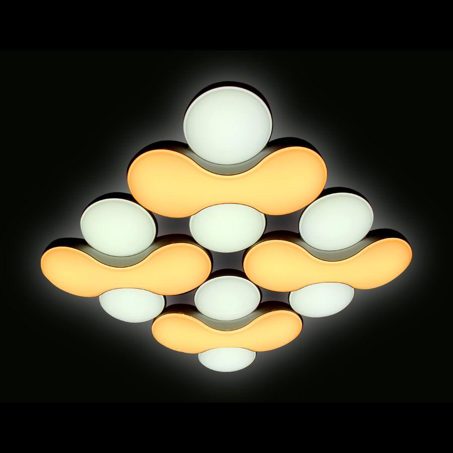 Потолочный светодиодный светильник Ambrella light Orbital Granule FG1066/4 WH 208W D720*720 AMBRELLA LIGHT ORBITAL GRANULE 223552 Белый  - Вид №3