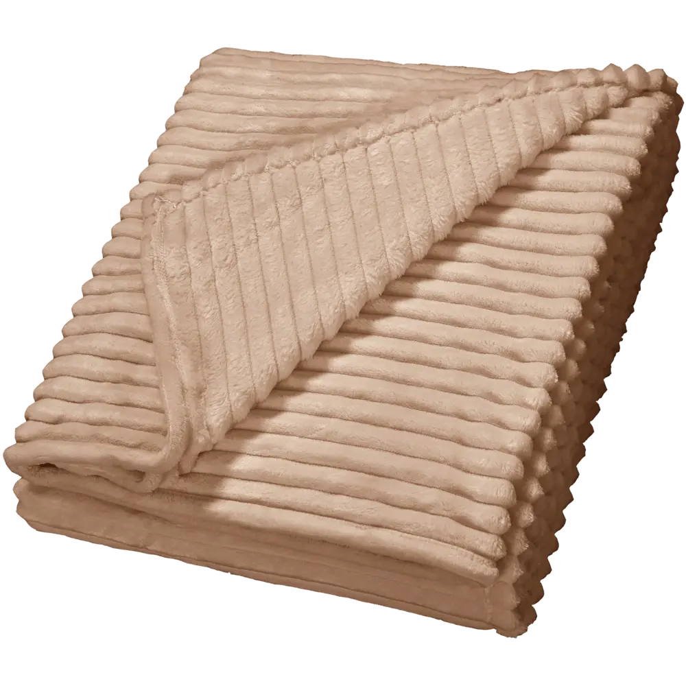 Плед Strips 150x200 см велсофт цвет коричневый Santreyd STLM-2005071 - Вид №2