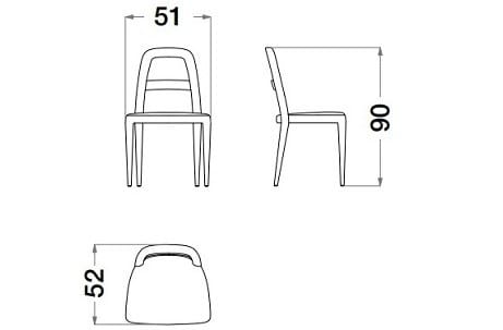 Мягкий стул с открытой спинкой CPRN HOMOOD Starlight ARCH-00006542