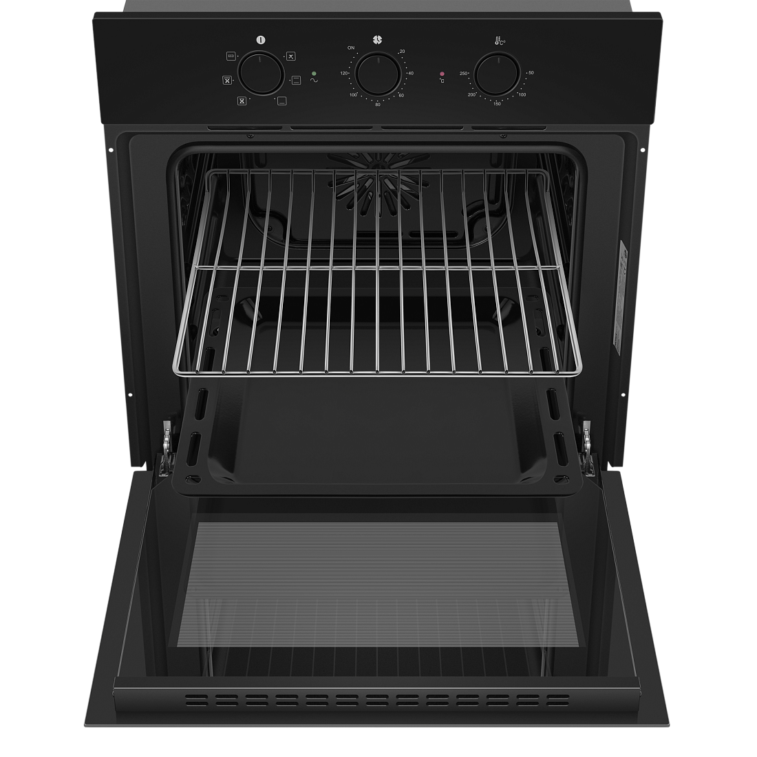 9100947 Электрический духовой шкаф HOMSair OEF606BK2 черный STDN-0140264 - Вид №4