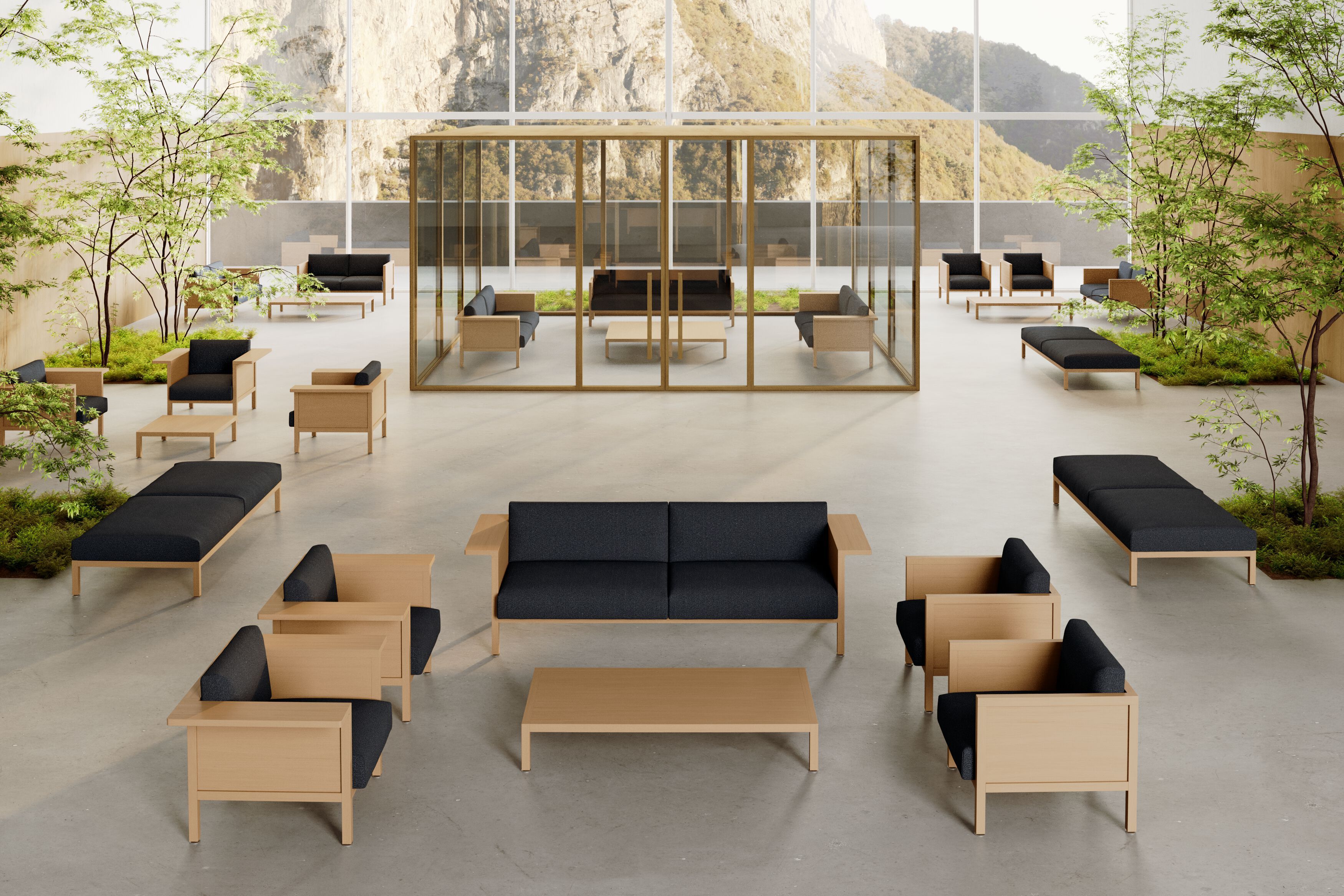 Скамейка из ткани Citterio Borealis ARCH-00094573 - Вид №6