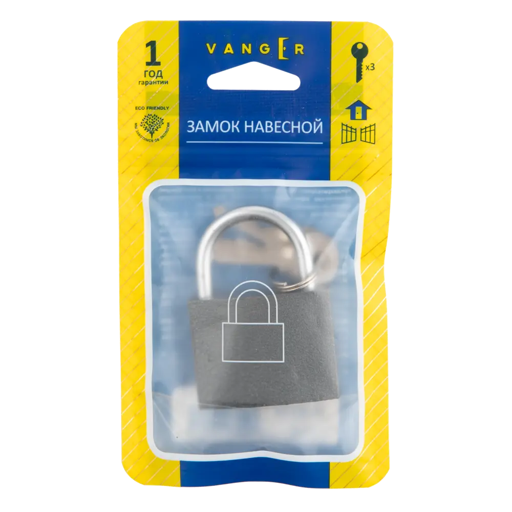 Замок навесной Vanger PD-01-50 35.3x46 мм, чугун STLM-2189929 - Вид №4