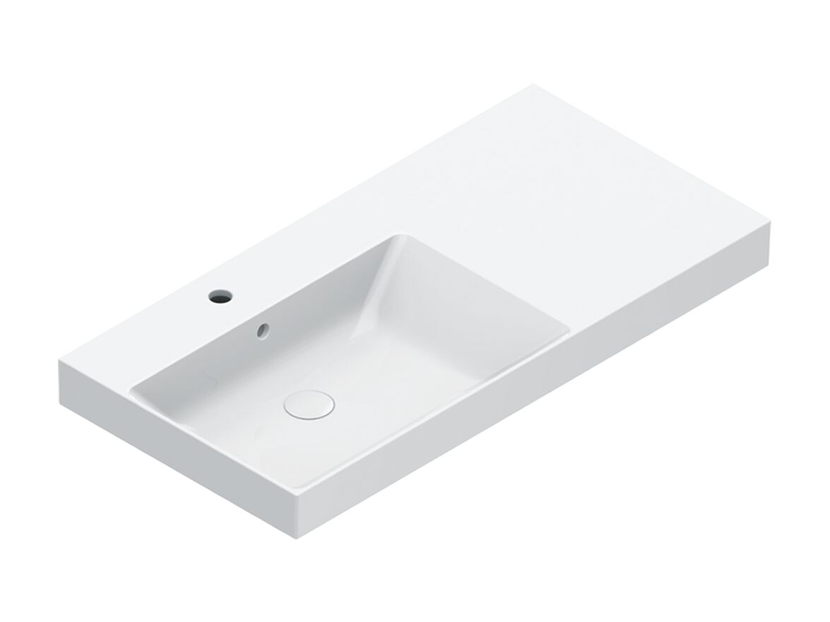 Одноместная прямоугольная раковина с столешницей CERAMICA CATALANO ноль ARCH-00044902 - Вид №1