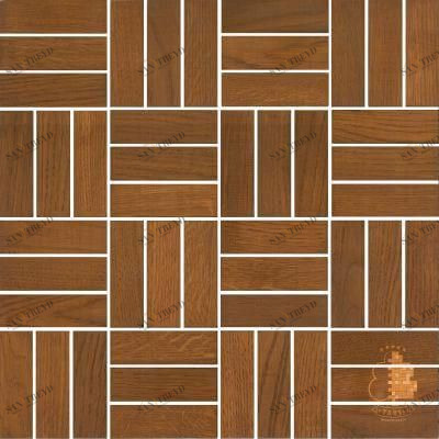 Мозаика и 3D панели из дерева Tarsi Паркет 3011 Дуб Селект с брашью (Текстурированная) 331х331 мм 1401100122