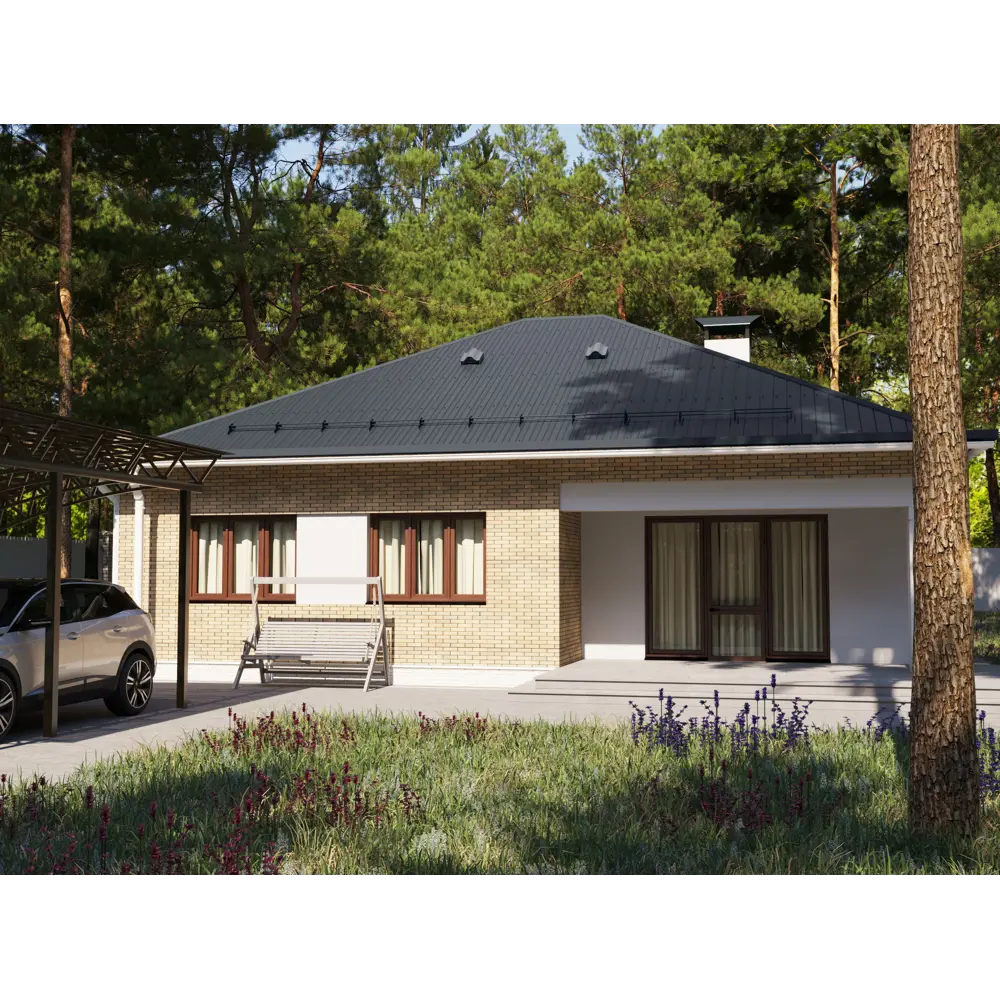 Планка карнизная 100x65 мм 2 м 0.4 мм RAL 7024 графит Santreyd STLM-2188907 - Вид №1