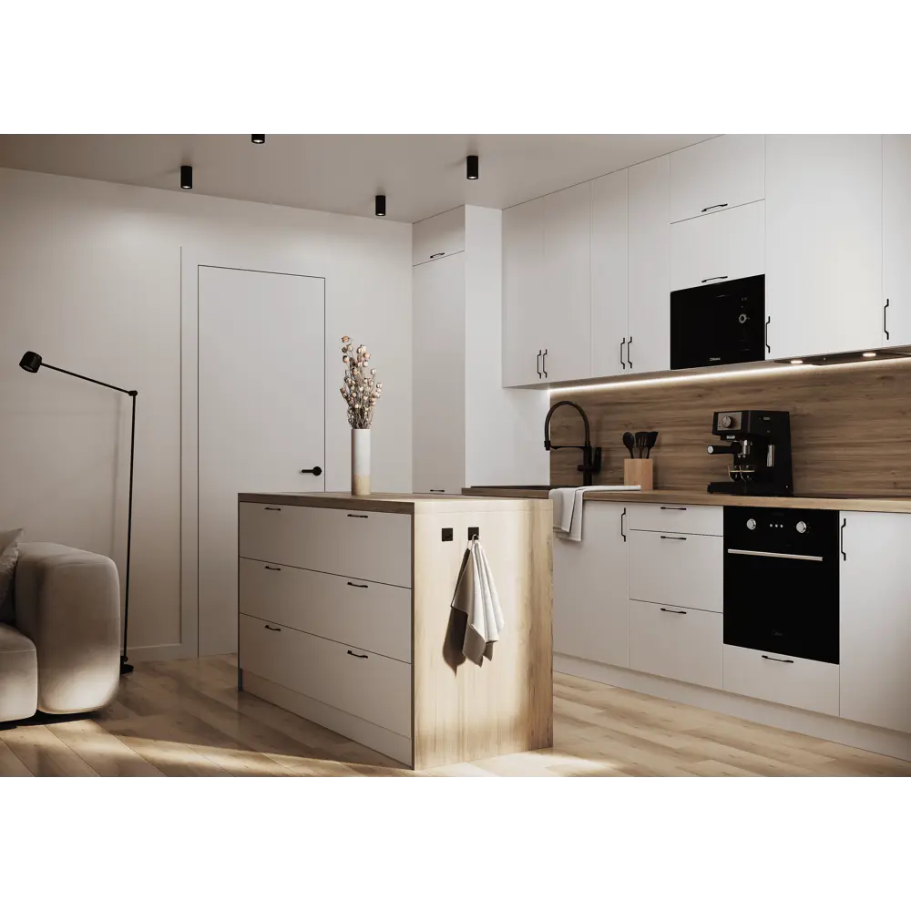 Фасад кухонного шкафа Аша 32.8x76.5 см KONSENSA ЛДСП цвет белый STLM-2037011 - Вид №7