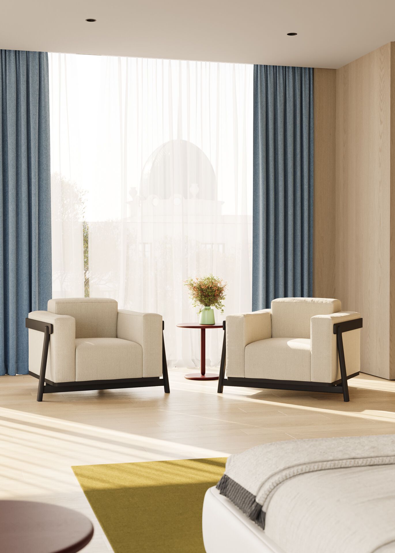 Тканевое кресло с подлокотниками Omelette Editions масала ARCH-00083986 - Вид №2