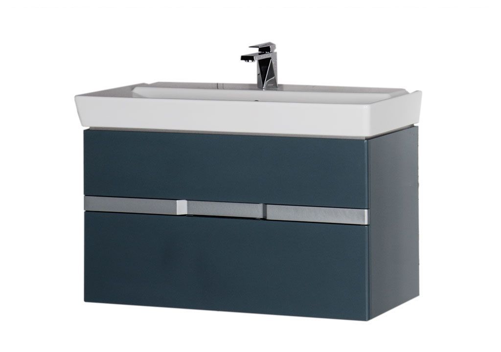 Тумба с раковиной Aquanet Виго 100 сине-серый 0018336100168784 - Вид №3