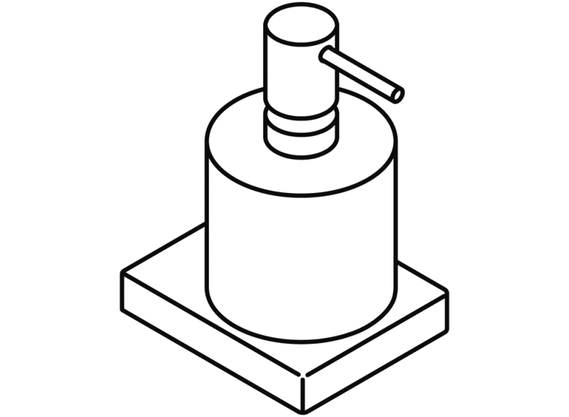 100.06.11045 Дозатор для мыла или дезинфицирующего средства с держателем HEWI USA Produkte  - Вид №11
