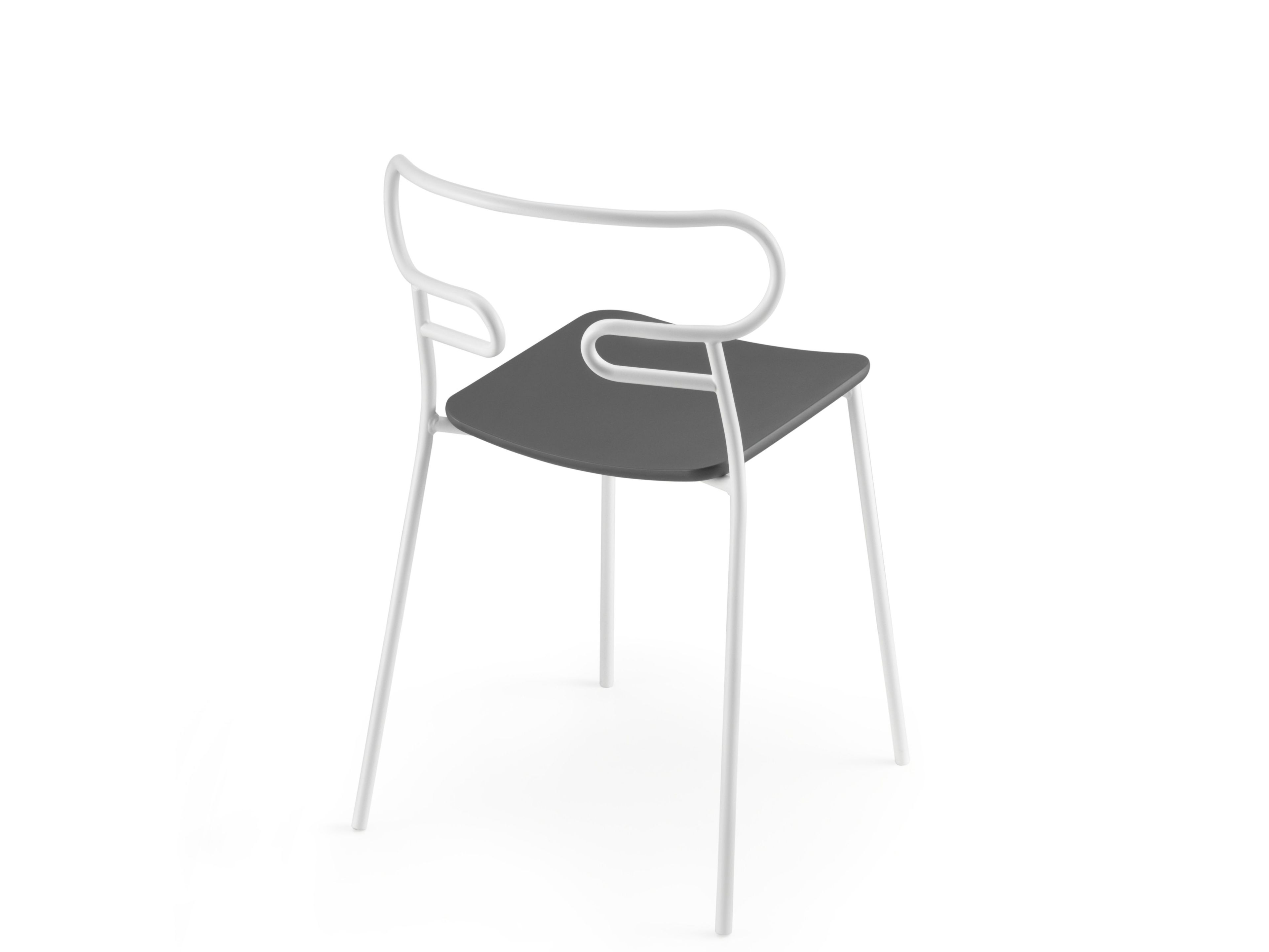 Металлический и полиуретановый стул с открытой спинкой TrabA' Генуя ARCH-00022296 - Вид №1