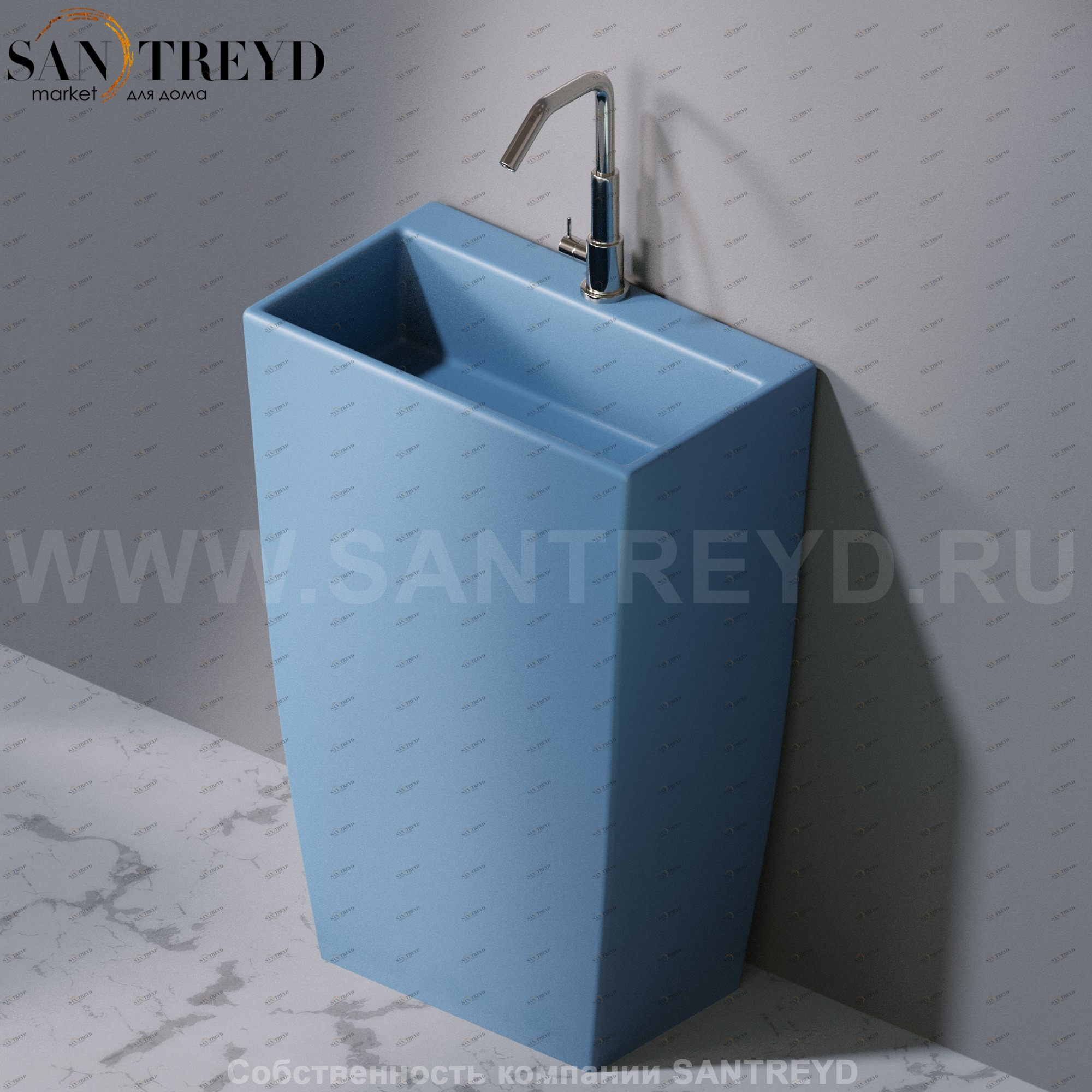 L115141 Напольная раковина стоящая прямоугольная A. e T. Italia Tower AeT ITALIA