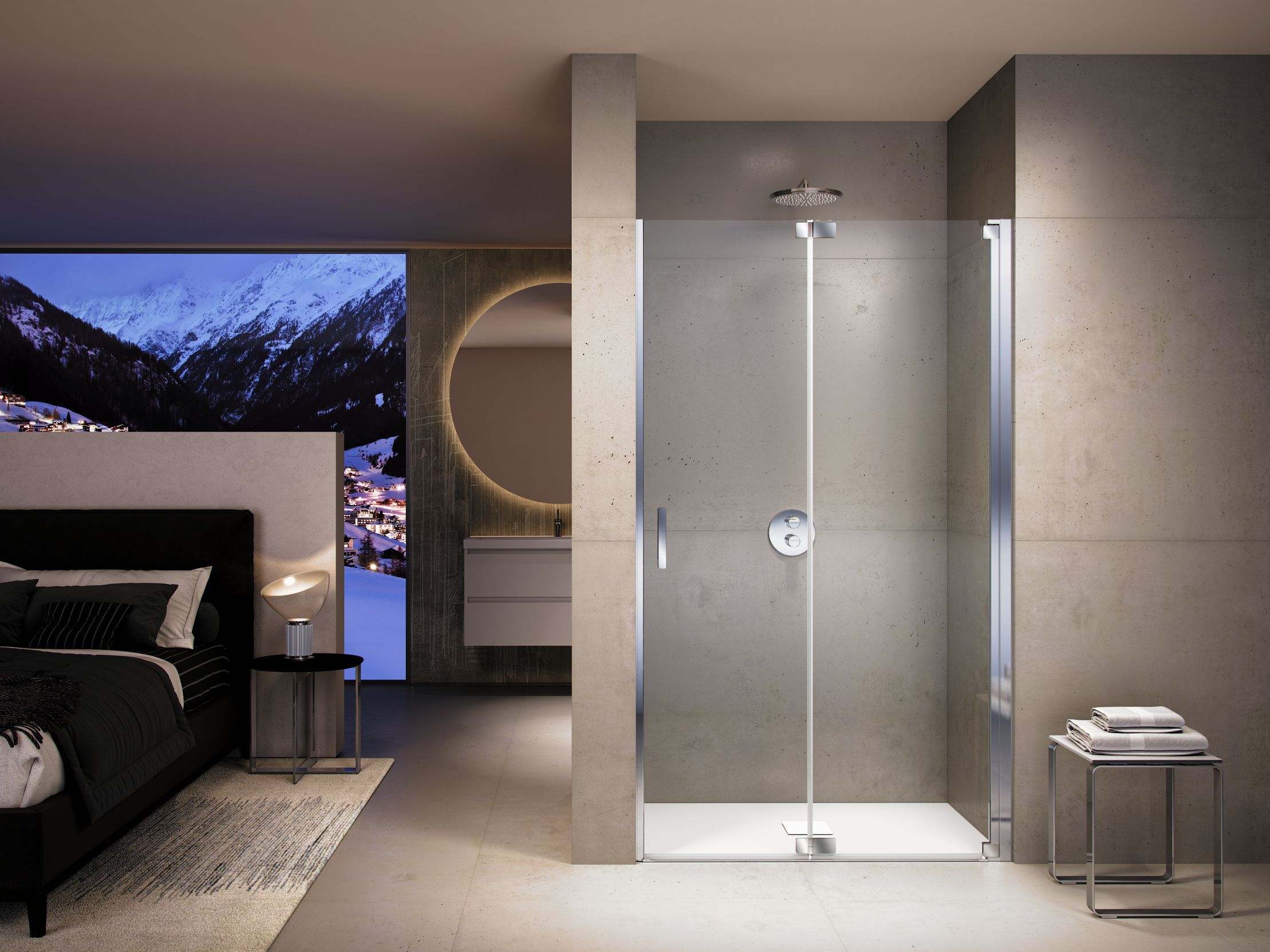 Душевая кабина из закаленного стекла с распашной дверью Provex Industrie ARCH-00123651 - Вид №1