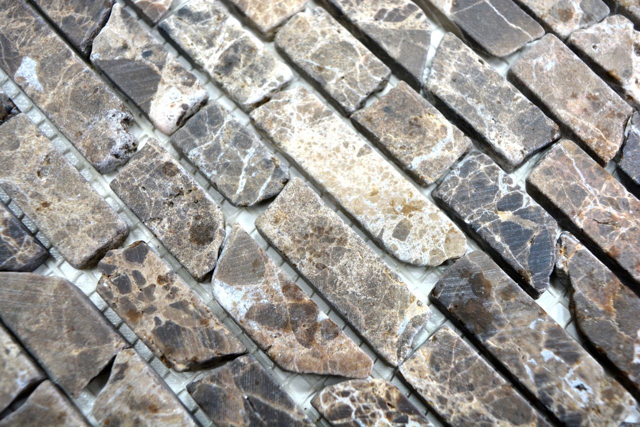 Темная мраморная облицовка Emperador Mosaix ARCH-00043701 - Вид №3