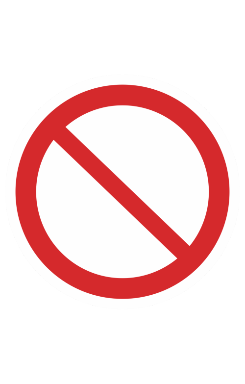 68350 Знак "Запрещение " ( P 21 )  Запрещающие знаки размер 100 х 100 мм Спецодежда 