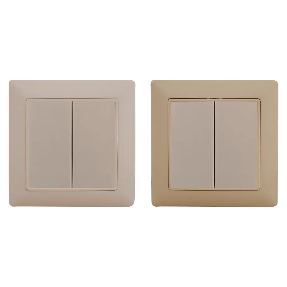 Переключатель встраиваемый ABB Basic 55 2 клавиши, цвет белый Basic55 STLM-2144631 - Вид №1