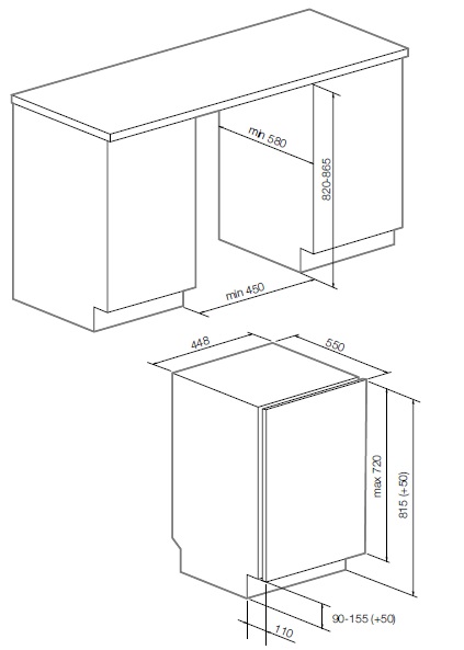 1319604 Встраиваемая посудомоечная машина Graude VG 45.2 S STDN-0107364 - Вид №1