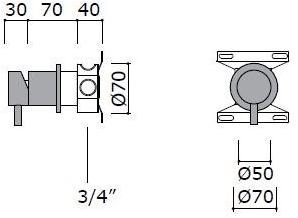MINA Смеситель для раковины / душа из нержавеющей стали Stiriana sun-id-1419116 - Вид №1