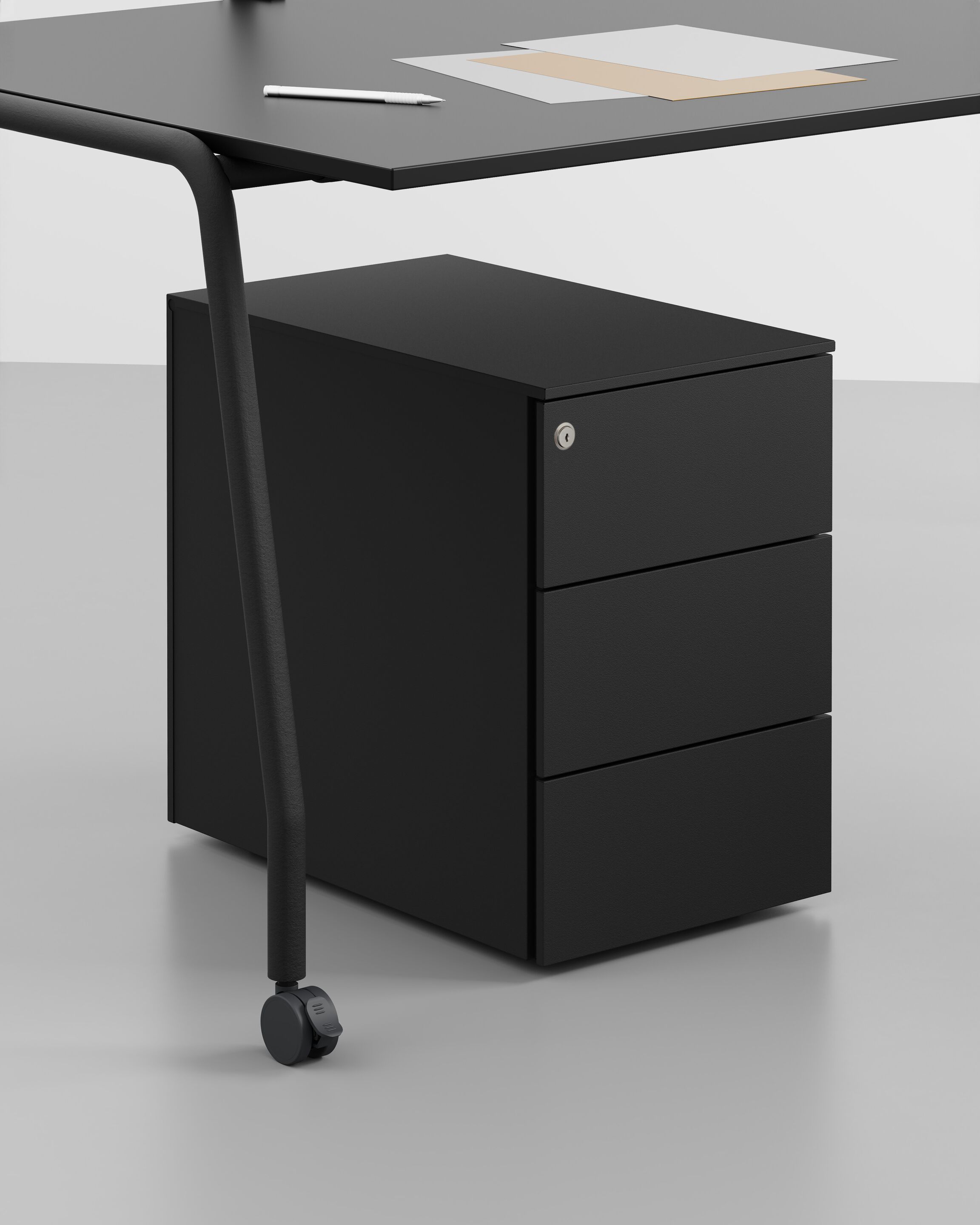 Окрашенный металлический офисный комод с замком IBEBI Kai ARCH-00089292 - Вид №6