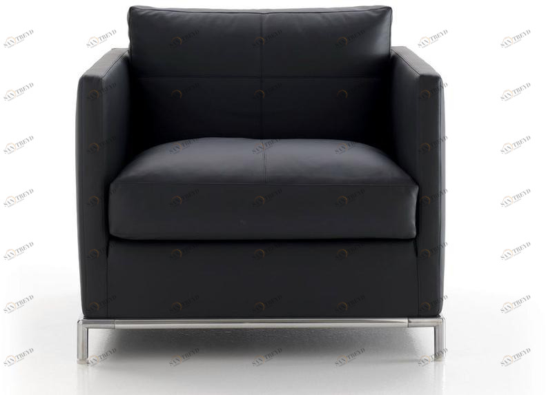 B&B Italia Project Мягкое кожаное кресло с подлокотниками George project sun-id-1514684