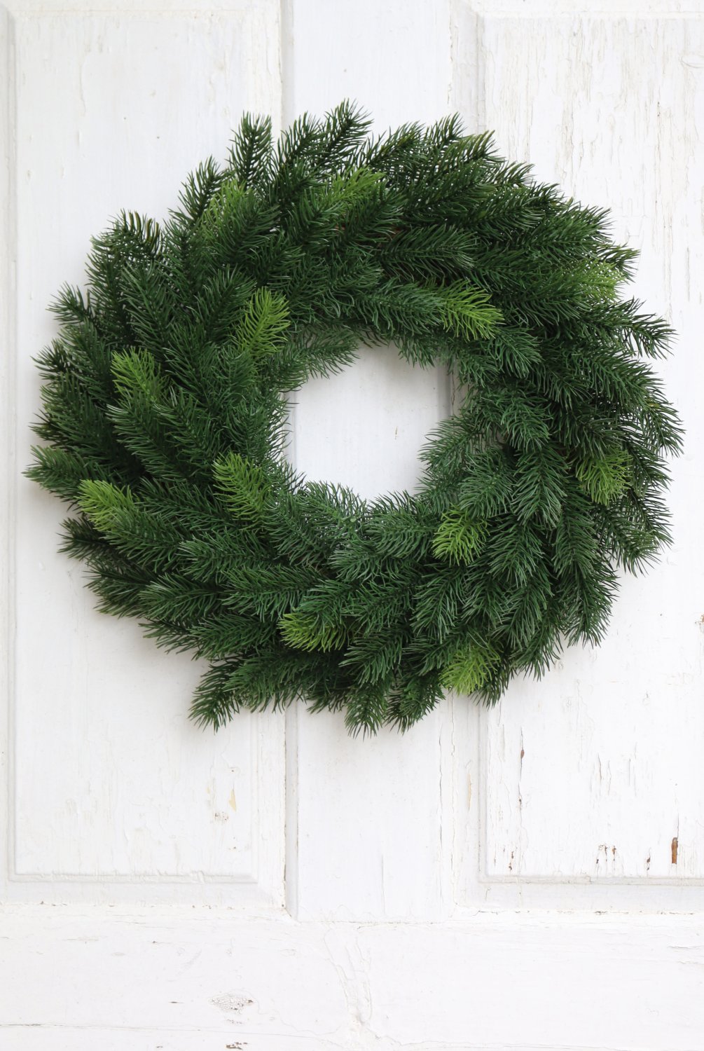 1019 883 a3 Венок из искусственной пихты, на ротанге, Ø 45 см, зеленый H-andreas  - Вид №2