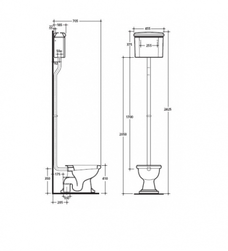 ML.BLL-25.111.BI.BR/ML.BLL-25.128.BI.BR/ML.MEC-29.044.BR/ML.RIC-29.351.BR /ML.OLV-29.013/ML.OLV-29.016 Напольный унитаз Migliore Bella - Вид №7
