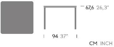 Kettal Квадратный каменный садовый стол Park life #11706 - Вид №6