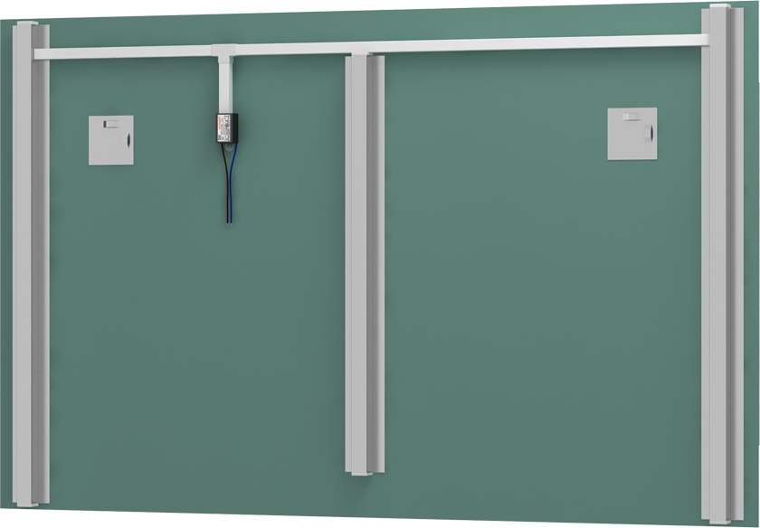 BY 2121 Зеркало с 3-мя встроенными LED-светильниками 16 W EVOFORM Ledline - Вид №2