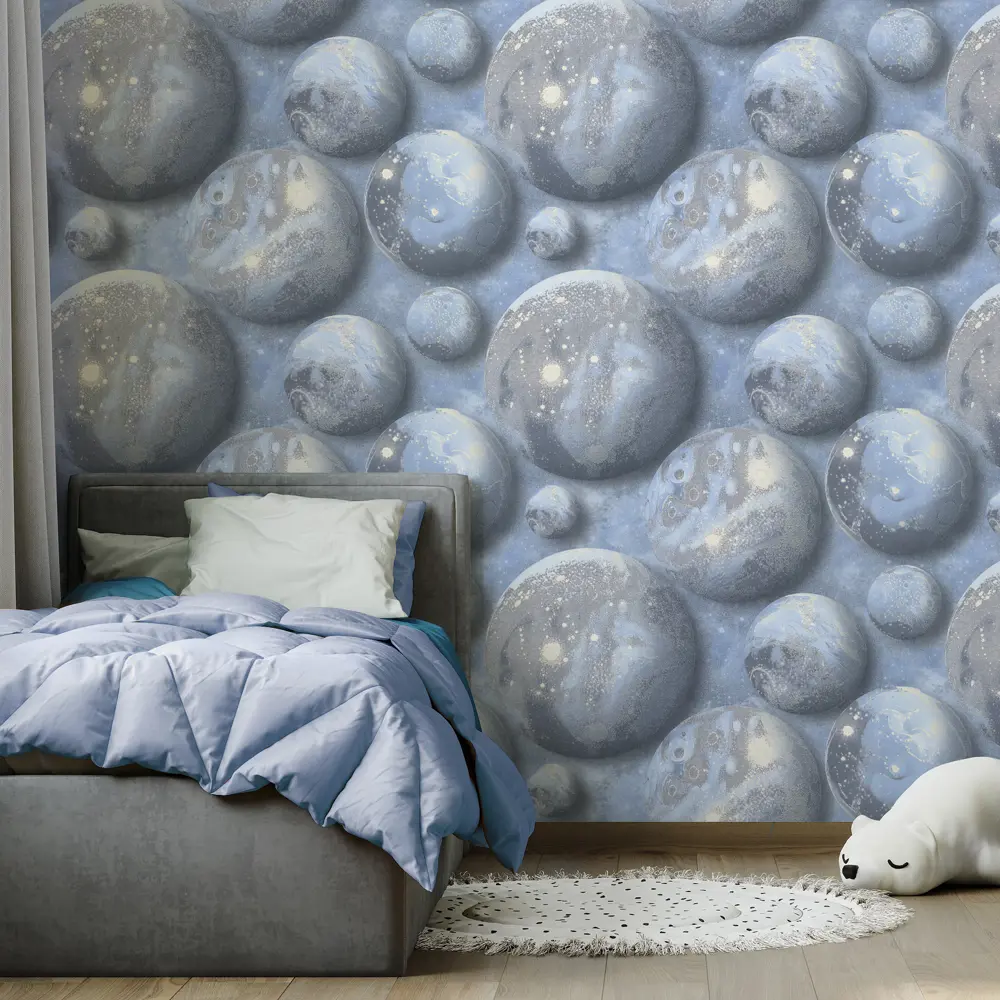 Обои флизелиновые Walldecor Exclusive Космо синие 1.06 м 35079-64 89401944 STLM-2115927 - Вид №5